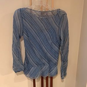 Blue patterned blouse